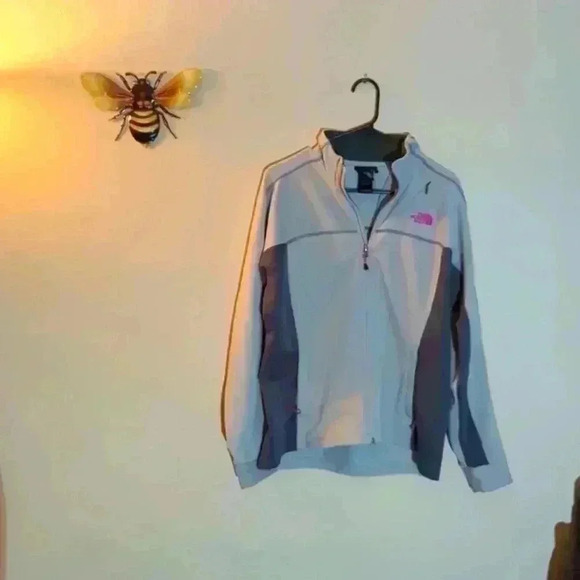 The North Face jacket, gray and pink, medium - Picture 1 of 8